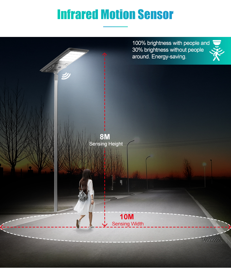 solar street light infrared motion sensor