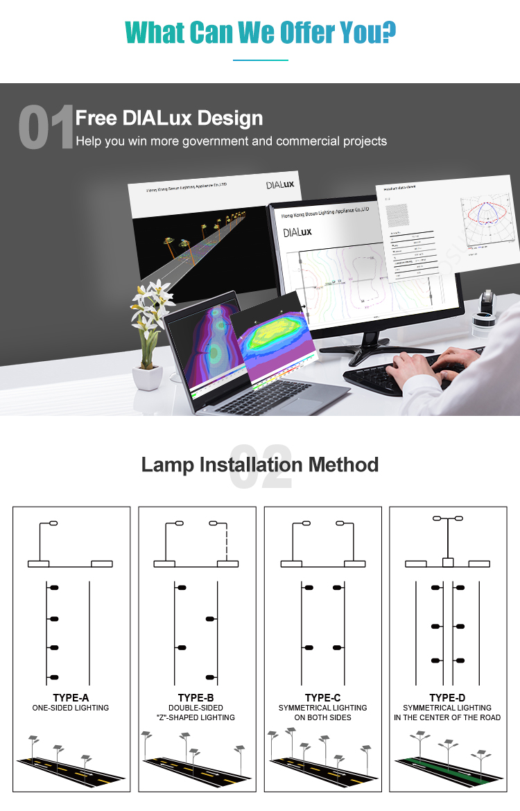 solar street light lamp installation method