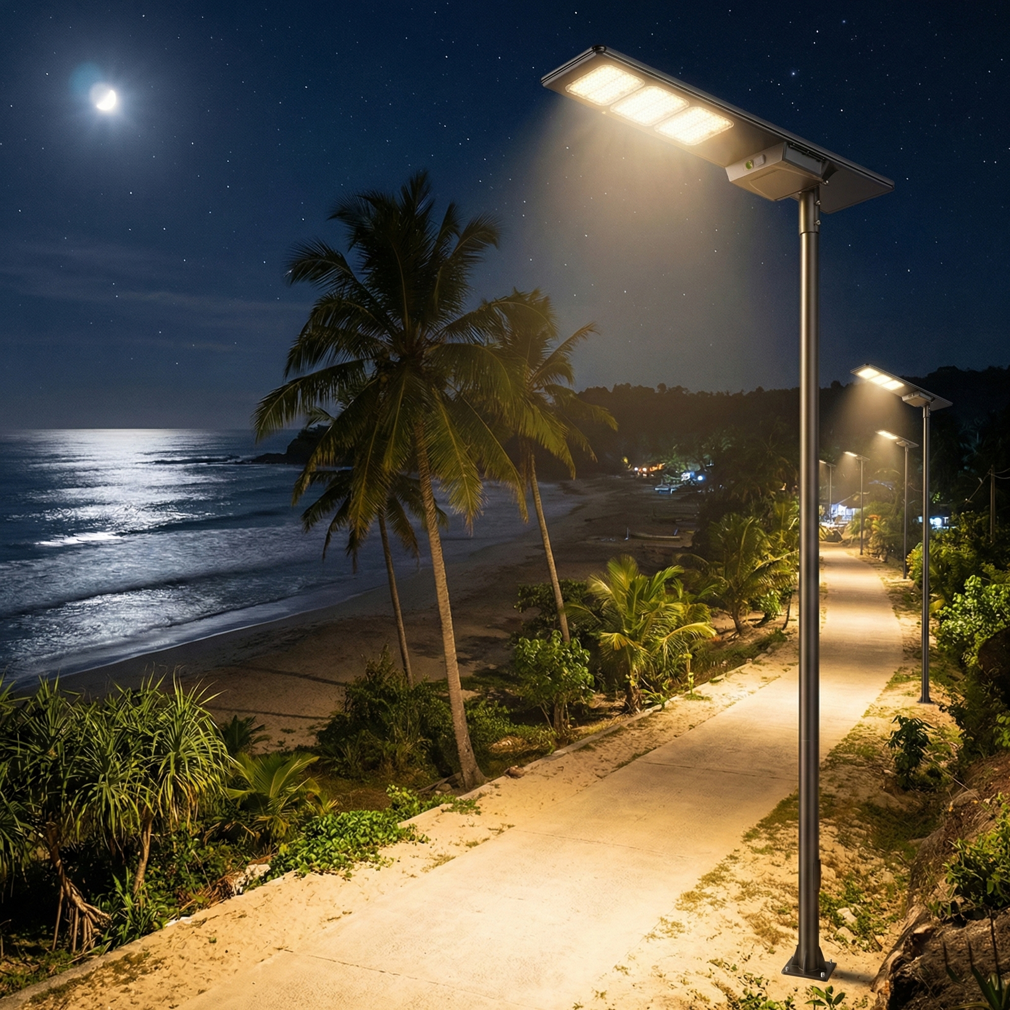 Integrated Solar Street Lighting Project on the Indonesian Coast