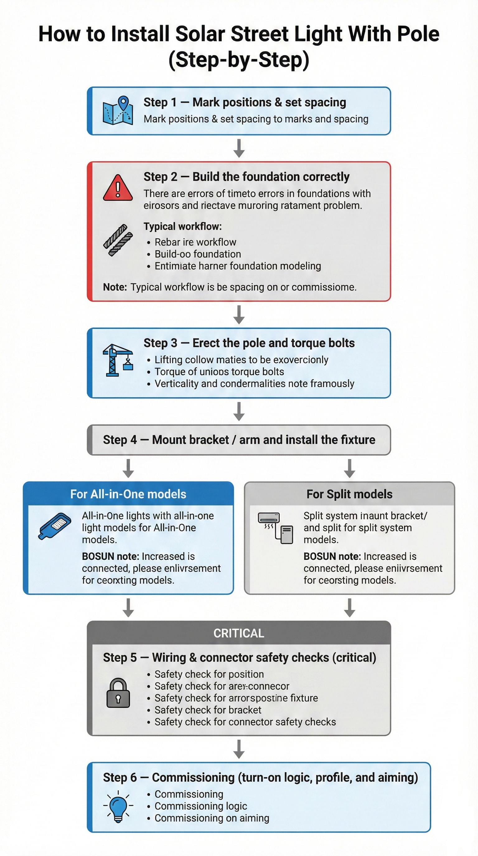 how to install solar street light with pole