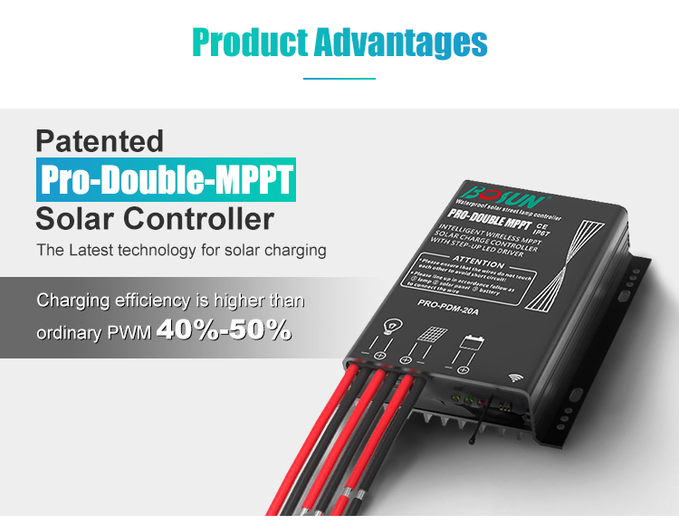mppt pro double mppt solar charge controller charging efficiency is higher than ordinary pwm 40%-50%