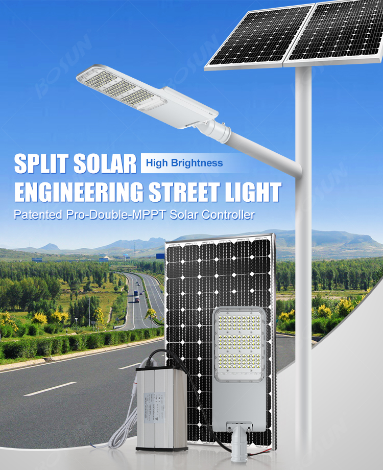 BOSUN split type solar street lamp