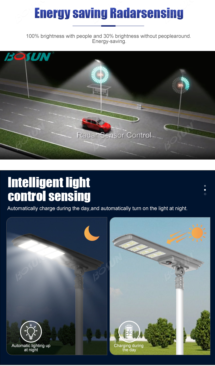 reliable solar street light for rural road