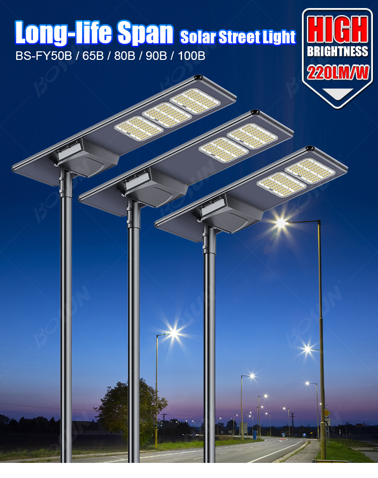 long life span solar street light project road lighting
